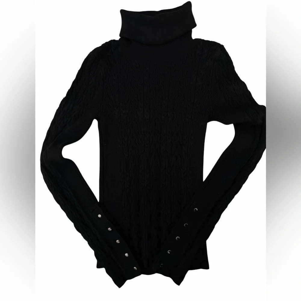Free People Black Cowl Neck Sweater